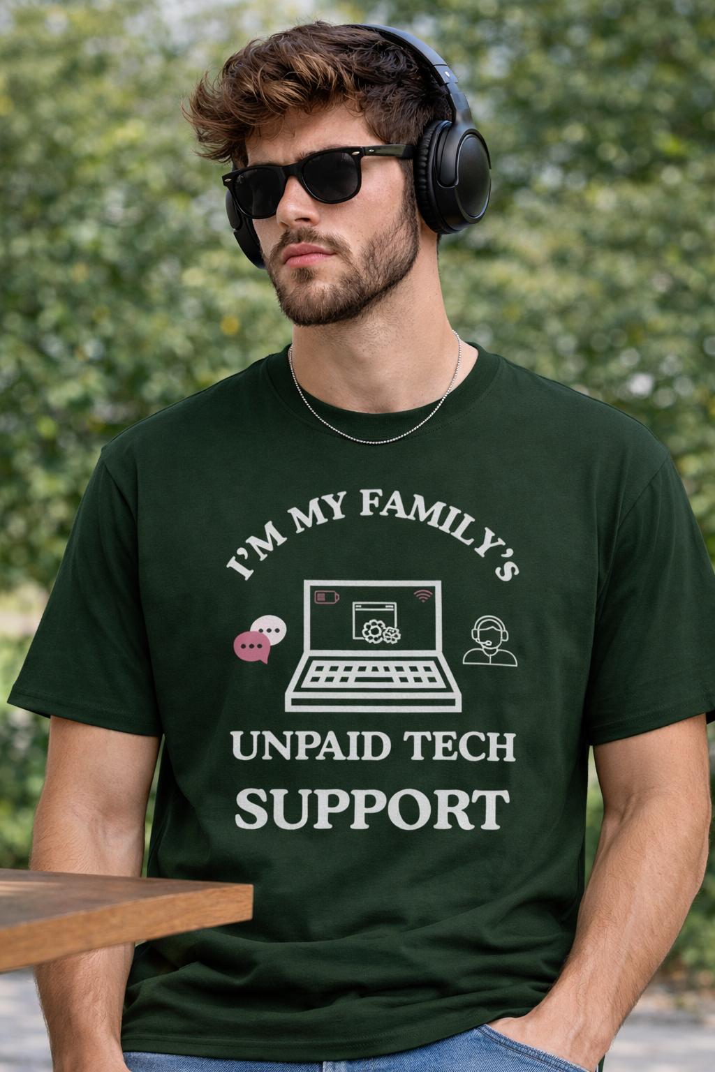 Tech Support Tee Dark 👨‍💻🎧